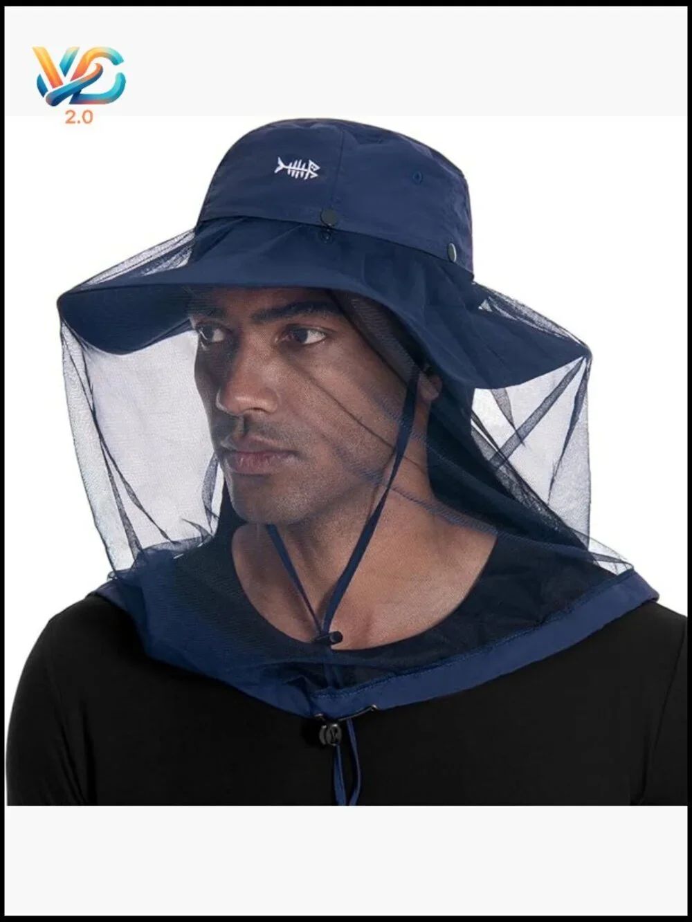 UPF 50+ Mosquito Sun Hat with Hidden Head Net and Neck Flap